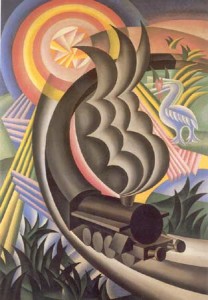 Treno partorito dal sole - Fortunato Depero 1924